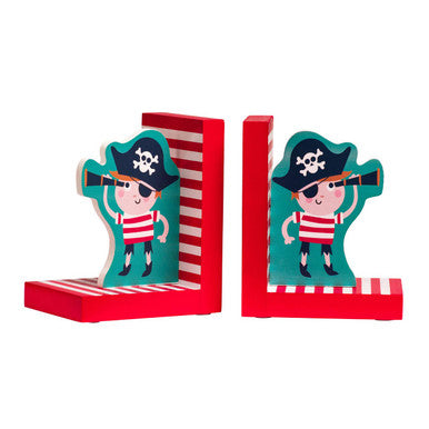 Orsina Pirate Bookends for Kids | Weighted Set of 2 | Bedroom Decor