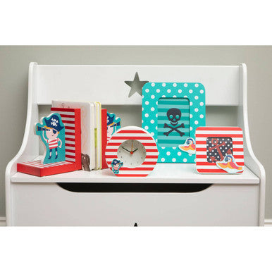 Orsina Pirate Bookends for Kids | Weighted Set of 2 | Bedroom Decor