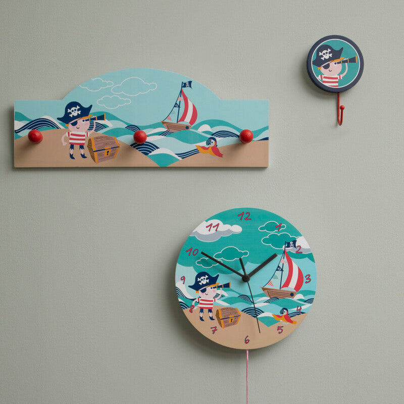 Orsina Pirate Wall Hanger – Kids MDF Storage Hooks for Playrooms
