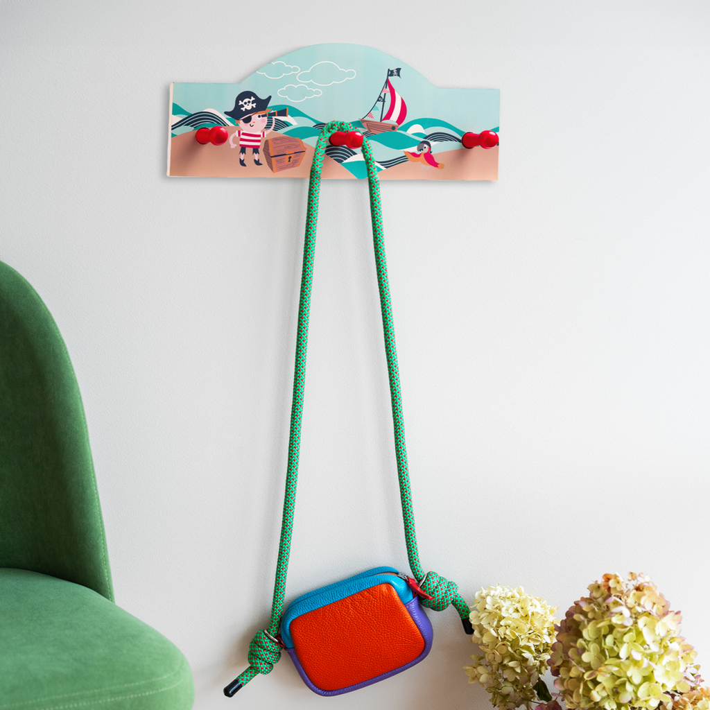 Orsina Pirate Wall Hanger – Kids MDF Storage Hooks for Playrooms