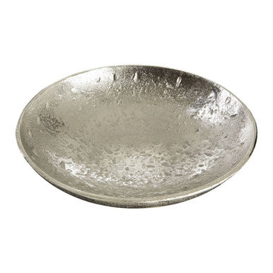 Orsina Hampstead Medium Nickel Finish Bowl – Modern Silver Centerpiece