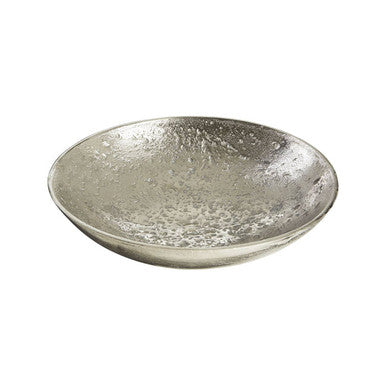 Orsina Hempstead Large Nickel Finish Bowl – Decorative Metal Centerpiece