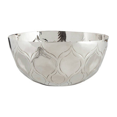 Orsina Ravi Silver Decorative Bowl – Handcrafted Nickel Finish Aluminium