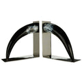 Orsina Buffalo Horn Bookends | Handcrafted Black & White Set of 2