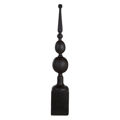 Orsina Fidel Black Rustic Mango Wood Finial Sculptural Accent