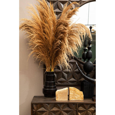 Orsina Fidel Black Rustic Mango Wood Finial Sculptural Accent