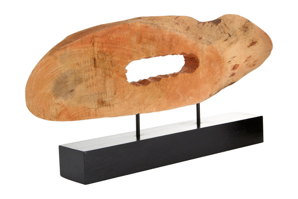 Orsina Fidel Mango Wood Slice Sculpture | Natural Wood & Iron Decor