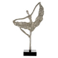 Orsina Faber Dancing Ballerina Figurine – Silver & Black Sculpture