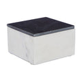 Orsina Kira Small Marble Trinket Box – White and Grey Stone Decor