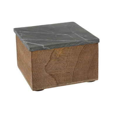Orsina Kata Small Trinket Box – Grey Textured Decorative Storage