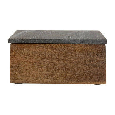 Orsina Kata Large Mango Wood Trinket Box with Slate Lid – Natural
