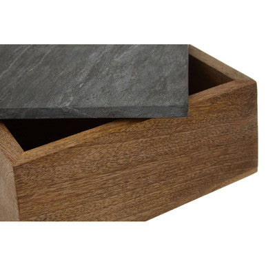 Orsina Kata Large Mango Wood Trinket Box with Slate Lid – Natural