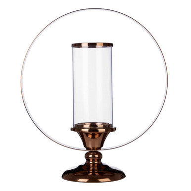 Orsina Kensington Townhouse Large Brass Metal Candle Holder | Hurricane