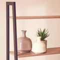 Orsina Dusk Small Ribbed Ceramic Vase – Cream Minimalist Tabletop Decor