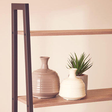 Orsina Dusk Small Ribbed Ceramic Vase – Cream Minimalist Tabletop Decor