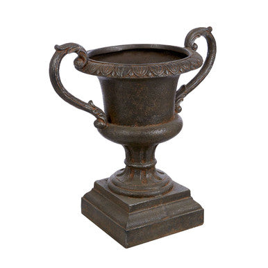Orsina Plato Stone Effect Urn – Brown Lightweight Fibreglass Vase