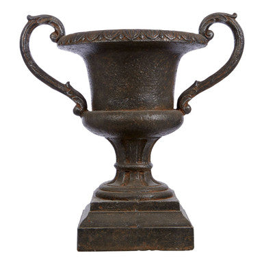Orsina Plato Stone Effect Urn – Brown Lightweight Fibreglass Vase