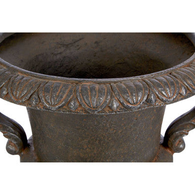 Orsina Plato Stone Effect Urn – Brown Lightweight Fibreglass Vase
