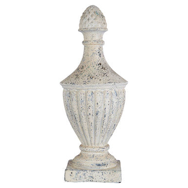 Orsina Plato Light Stone Effect Urn – White Fibreglass Antique Decor