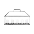 Orsina Reza Silver Iron Candle Holder – 5-Light Hurricane Centerpiece