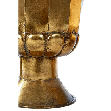 Orsina Gold Finish Iron Floor Planters – Set of 3 Decorative Pots