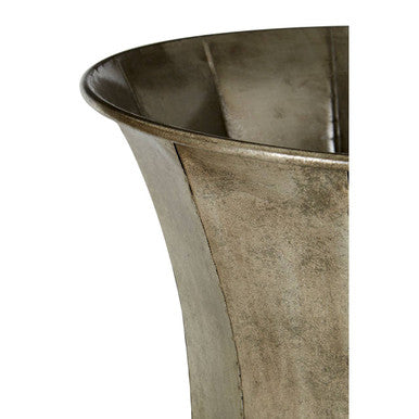 Orsina Reza Antique Silver Fluted Metal Planters – Set of 3