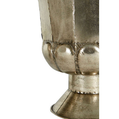 Orsina Reza Antique Silver Fluted Metal Planters – Set of 3