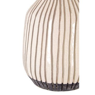 Orsina Vero Large Earthenware Vase – Handcrafted White and Gold