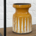 Orsina Theo Small Earthenware Vase – Orange and White Ceramic Decor