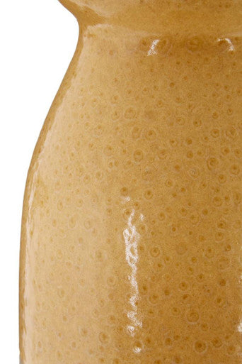 Orsina Nova Earthenware Vase – Handcrafted Ochre Milk Bottle Decor