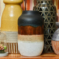 Orsina Domo Multi Tonal Earthenware Vase – Modern Sculptural Decor