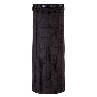 Orsina Conic Small Earthenware Vase – Jet Black Textured Sculptural Decor