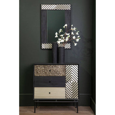 Orsina Conic Small Earthenware Vase – Jet Black Textured Sculptural Decor