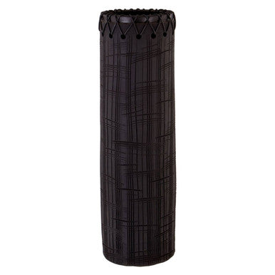 Orsina Conic Large Earthenware Vase – Jet Black Sculptural Decor