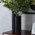 Orsina Conic Large Earthenware Vase – Jet Black Sculptural Decor