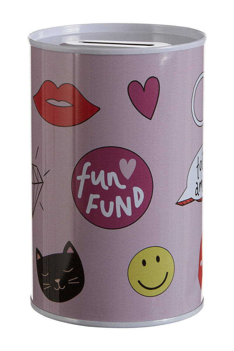 Orsina Small Metal Money Tin – Compact Cylindrical Coin Bank for Kids