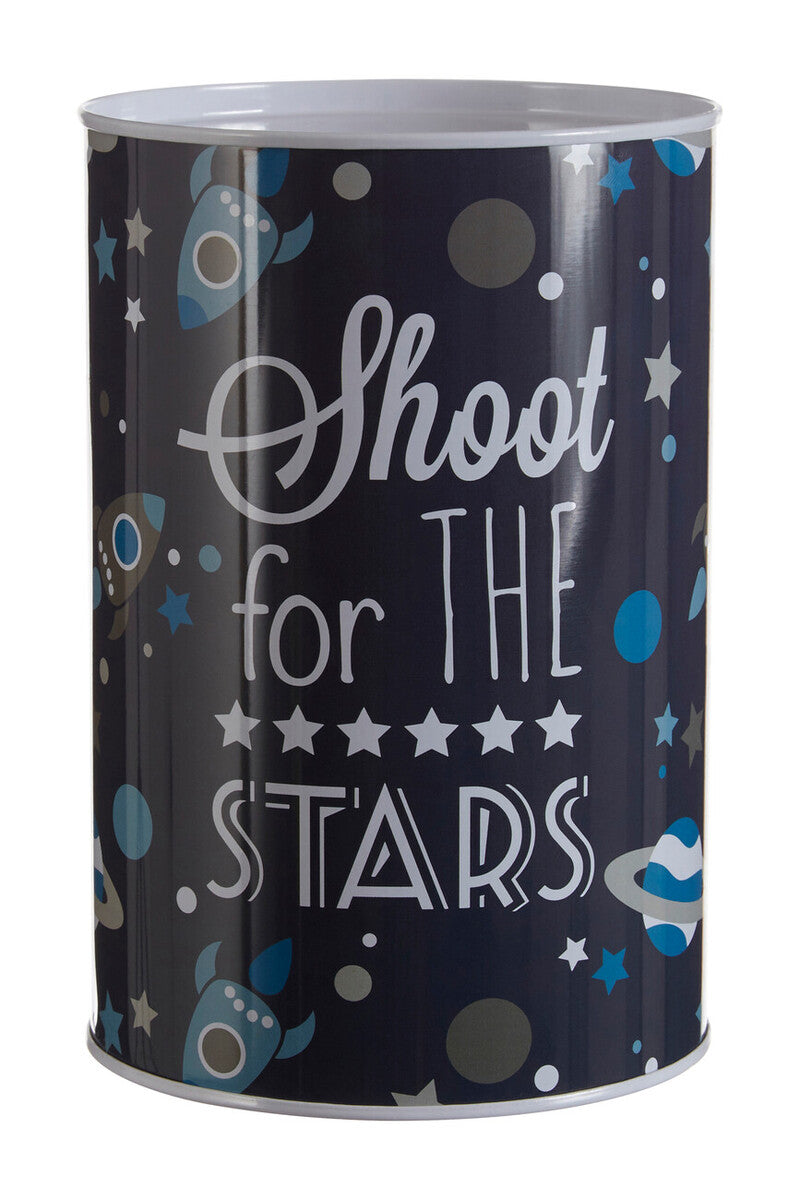Orsina Stars Large Money Tin – Blue Space Themed Metal Coin Bank