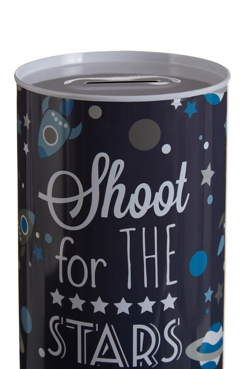 Orsina Stars Large Money Tin – Blue Space Themed Metal Coin Bank