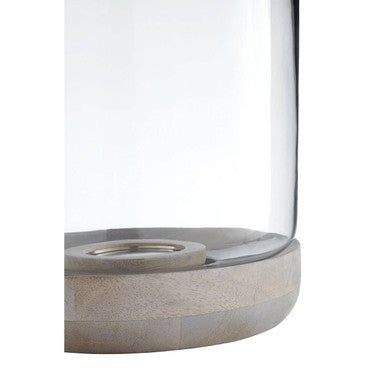 Orsina Jain Small Glass Hurricane Candle Holder – Grey Nordic Decor