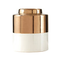 Orsina Stellar Small Metallic Vase – White Porcelain with Gold Trim