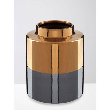 Orsina Stellar Dual Tone Metallic Finish Small Vase | Modern Decor