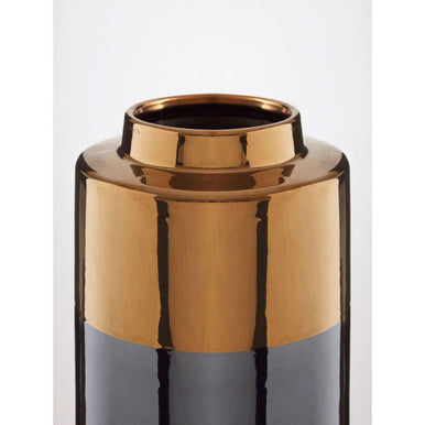 Orsina Stellar Dual Tone Metallic Finish Small Vase | Modern Decor