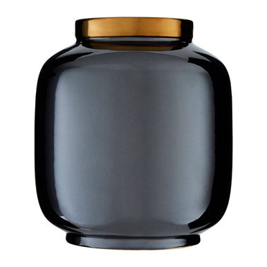 Orsina Stellar Black Metallic Vase – Modern Sculptural Table Decor