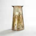 Orsina Gaia Glass Vase – Antique Metallic Finish Tapered Centerpiece