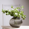Orsina Nullah Small Smoked Grey Glass Vase – Spherical Modern Decor