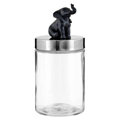 Orsina Boho Elephant Glass Jar – Airtight Decorative Storage Canister