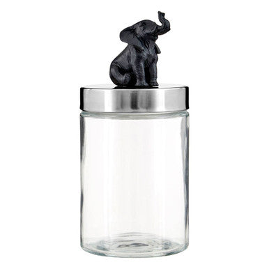 Orsina Boho Elephant Glass Jar – Airtight Decorative Storage Canister