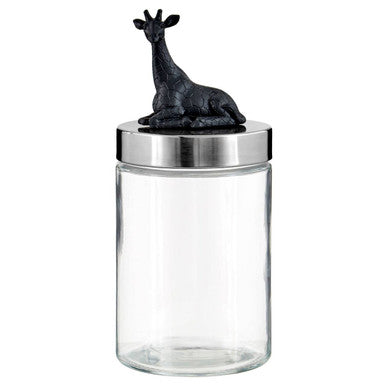 Orsina Boho Giraffe Glass Storage Jar | Airtight Decorative Canister