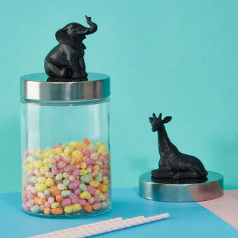Orsina Boho Giraffe Glass Storage Jar | Airtight Decorative Canister