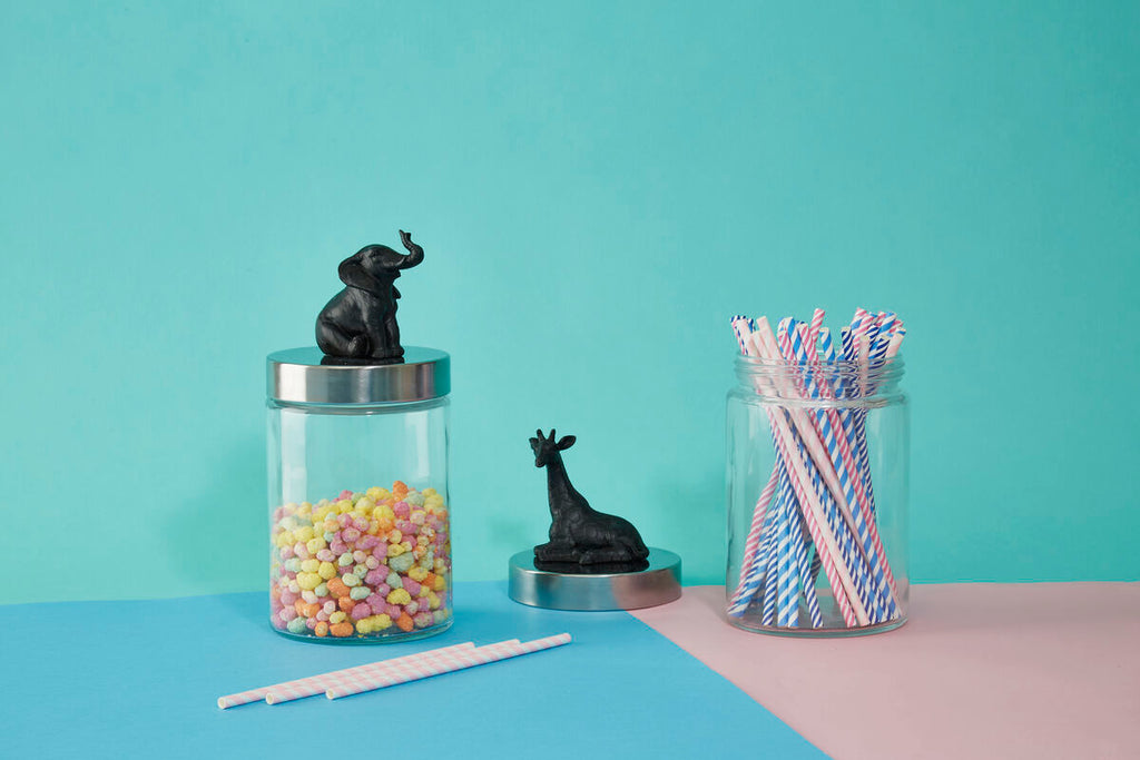 Orsina Boho Giraffe Glass Storage Jar | Airtight Decorative Canister